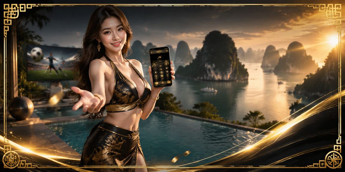 Du khách tại vịnh Hạ Long sử dụng ứng dụng casino trên điện thoại