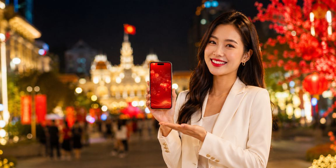 Người chơi tại TP Hồ Chí Minh truy cập sòng bạc trực tuyến qua điện thoại trong lễ hội